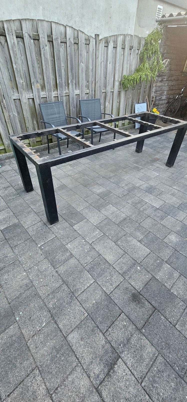 Buiten tafel frame van ijzer, Ophalen, Rechthoekig, Metaal