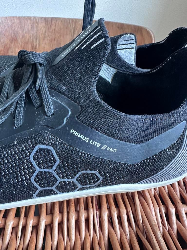 Vivobarefoot Primus Lite Knit Zwart Maat 47 Goede Staat, Ophalen of Verzenden, Gedragen, Zwart, Sneakers of Gympen
