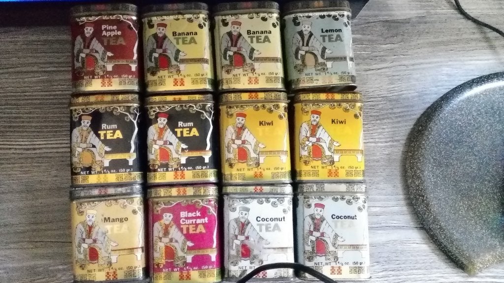 SET THEE BLIKKEN KWONG SANG tea co, Verzamelen, Blikken, Ophalen of Verzenden, Gebruikt, Thee