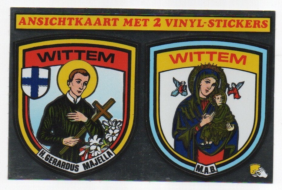 Stickerkaart Wittem H Gerardus Majella MAB, Ophalen of Verzenden, 1980 tot heden, Ongelopen, Limburg