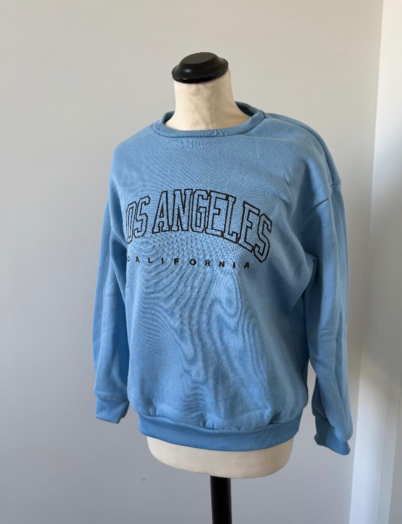 Heel goed blauw Los Angeles oversized sweater trui S M 36 38, Blauw, Ophalen of Verzenden, Maat 36 (S), Onbekend