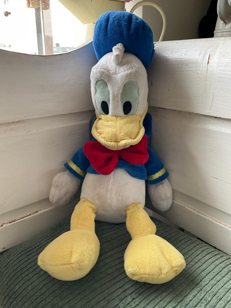 Vintage Donald Duck Knuffel - Disney Klassieker, Gebruikt, Disney, Blauw, Ophalen of Verzenden