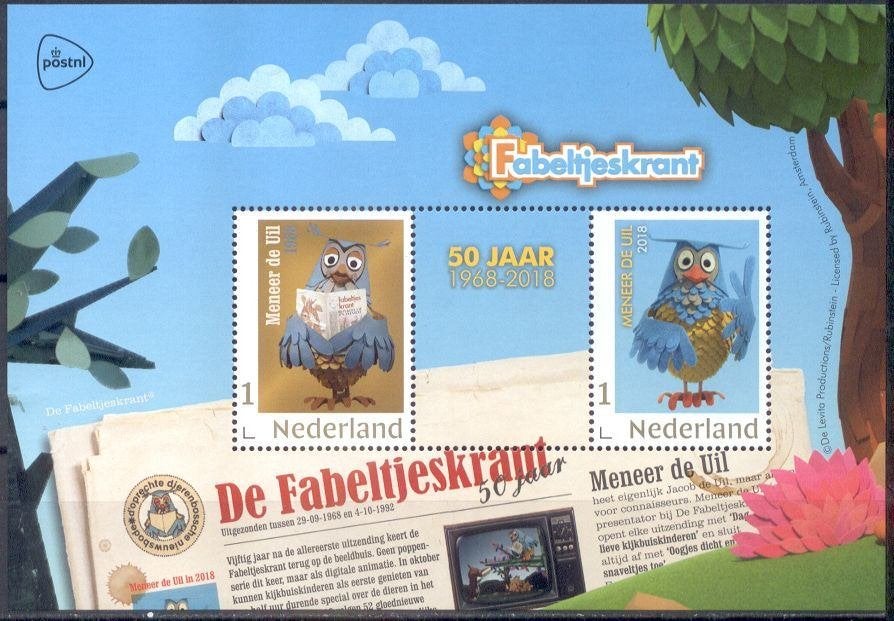 vel persoonlijke zegels postfris de fabeltjeskrant, Postzegels en Munten, Postzegels | Nederland, Ophalen of Verzenden, Na 1940