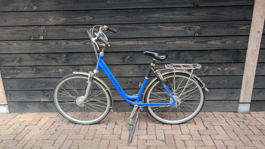Gazelle damesfiets - Blauw, Gebruikt frame 54cm, Ophalen, Gebruikt, Velgrem, Versnellingen