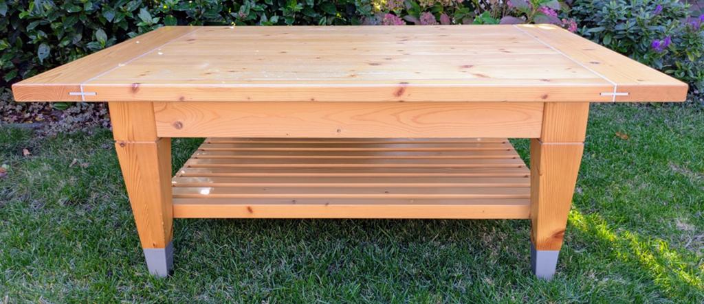 Lundia Salontafel Massief Grenen, Ophalen, Strak, Gebruikt, 50 tot 100 cm