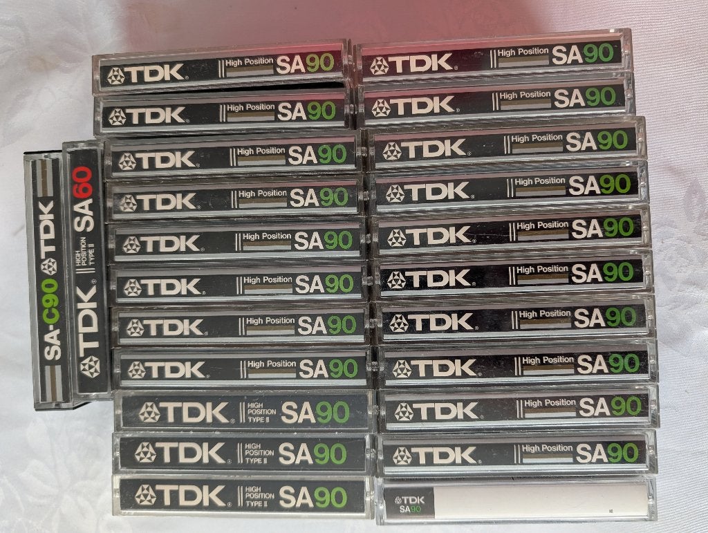Lot 69x Cassettebandjes TDK SA90 & BASF CR90, Overige genres, Ophalen of Verzenden, Zo goed als nieuw, Origineel