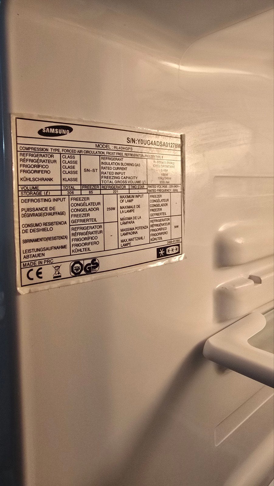 Foto 5 van Samsung Koelkast RL40HGPS