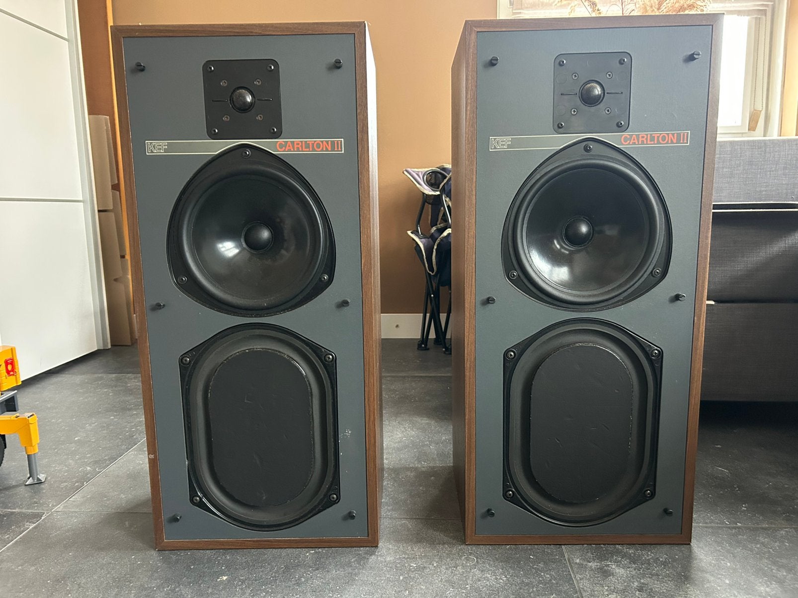 Kef Carlton ll in originele staat, Ophalen, Gebruikt, 60 tot 120 watt, KEF