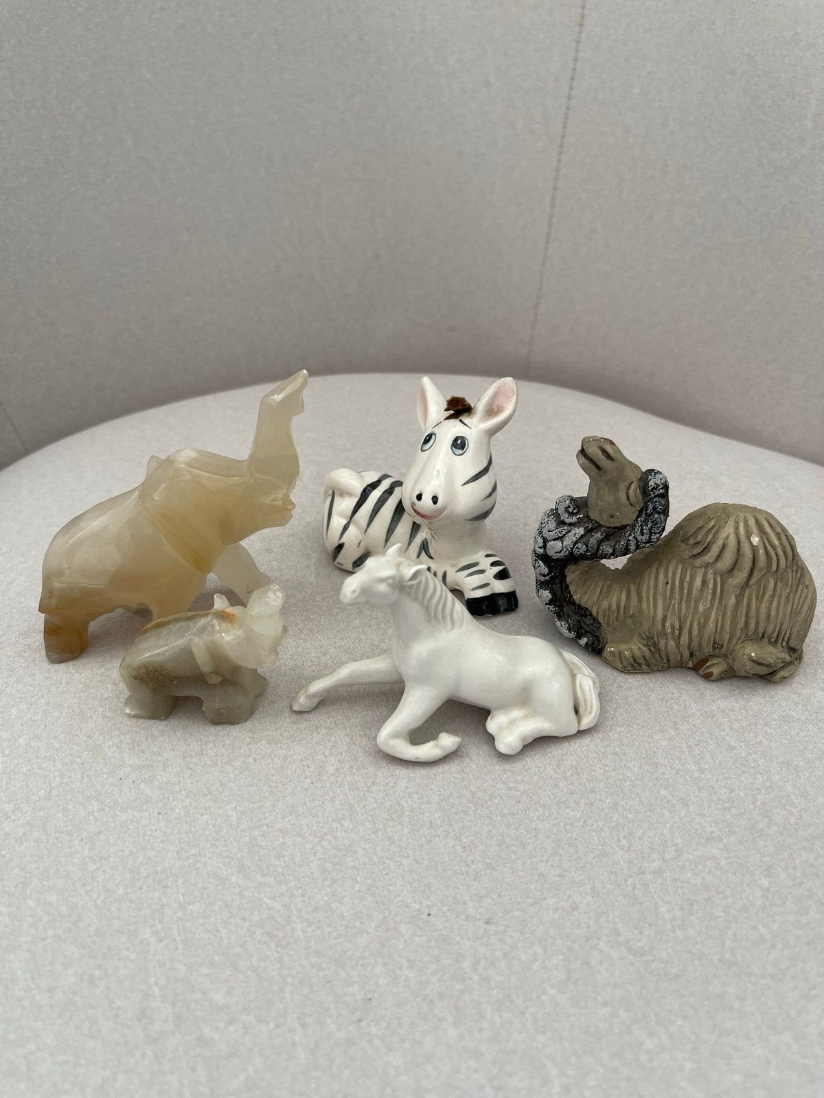 5 Dieren Beeldjes: Marmer & Porselein Collectie, Ophalen of Verzenden, Gebruikt, Wild dier, Beeldje of Figuurtje