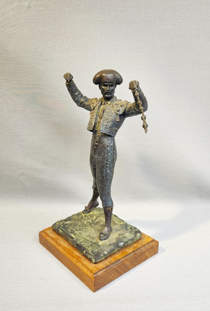 Andrés Peralta – Metaal Sculptuur 'Torero' (Nimeño II), Antiek en Kunst, Kunst | Beelden en Houtsnijwerken, Beeld, Metaal, Man