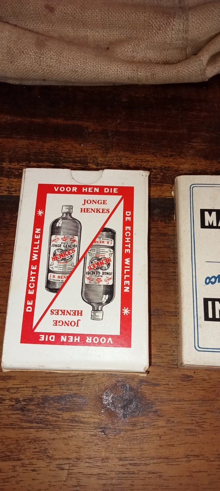 Vintage Speelkaarten J.H. Henkes Jonge Genever - 2 Stuks, Ophalen of Verzenden, Nieuw, Speelkaart(en)
