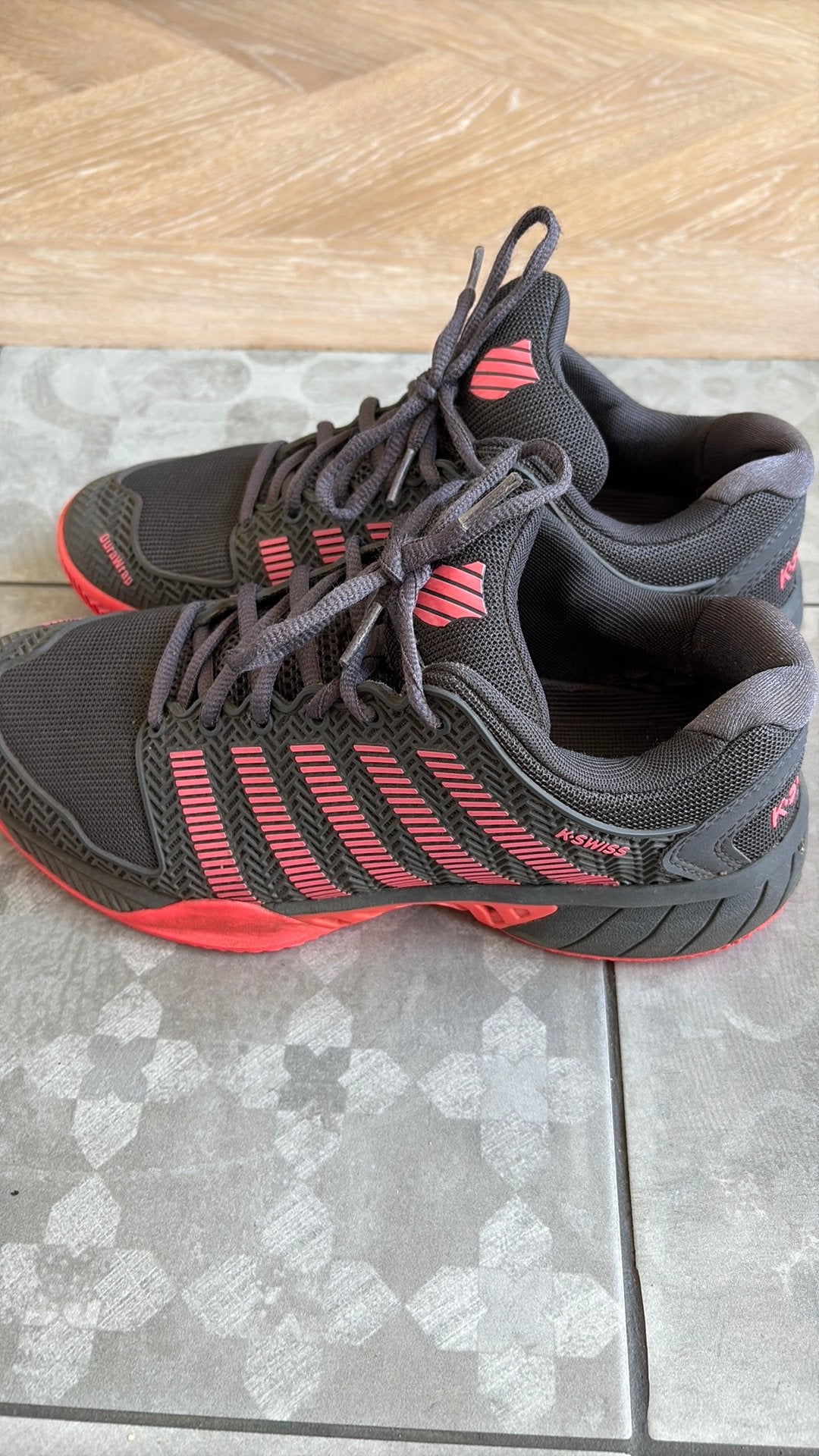 K-swiss dames tennis schoenen maat 42 grijs roze, L2, K-Swiss, Schoenen, Ophalen of Verzenden