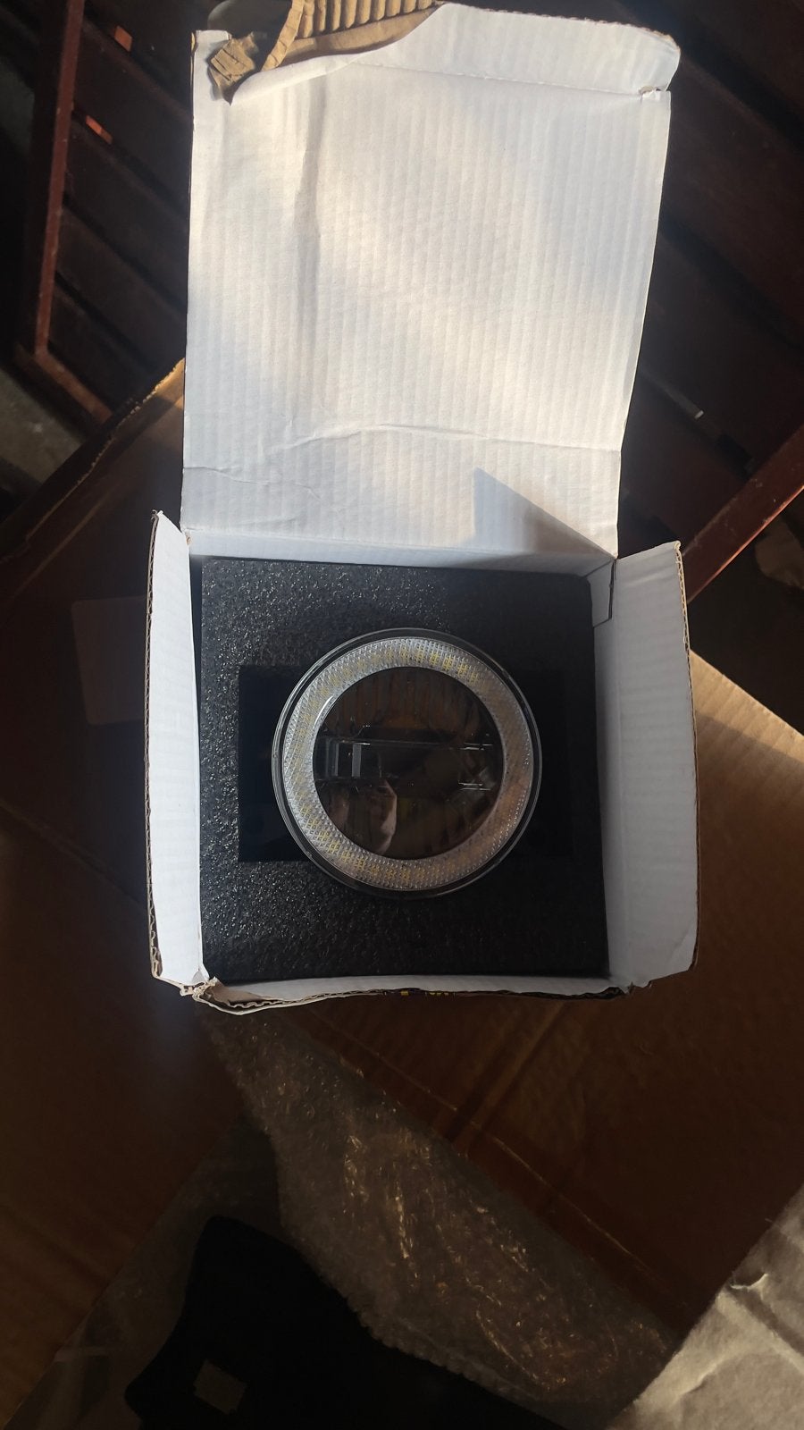 LED Angel Eye Koplamp voor Piaggio Zip 2000 - Wit, Fietsen en Brommers, Brommeronderdelen | Scooters, Ophalen of Verzenden, Nieuw