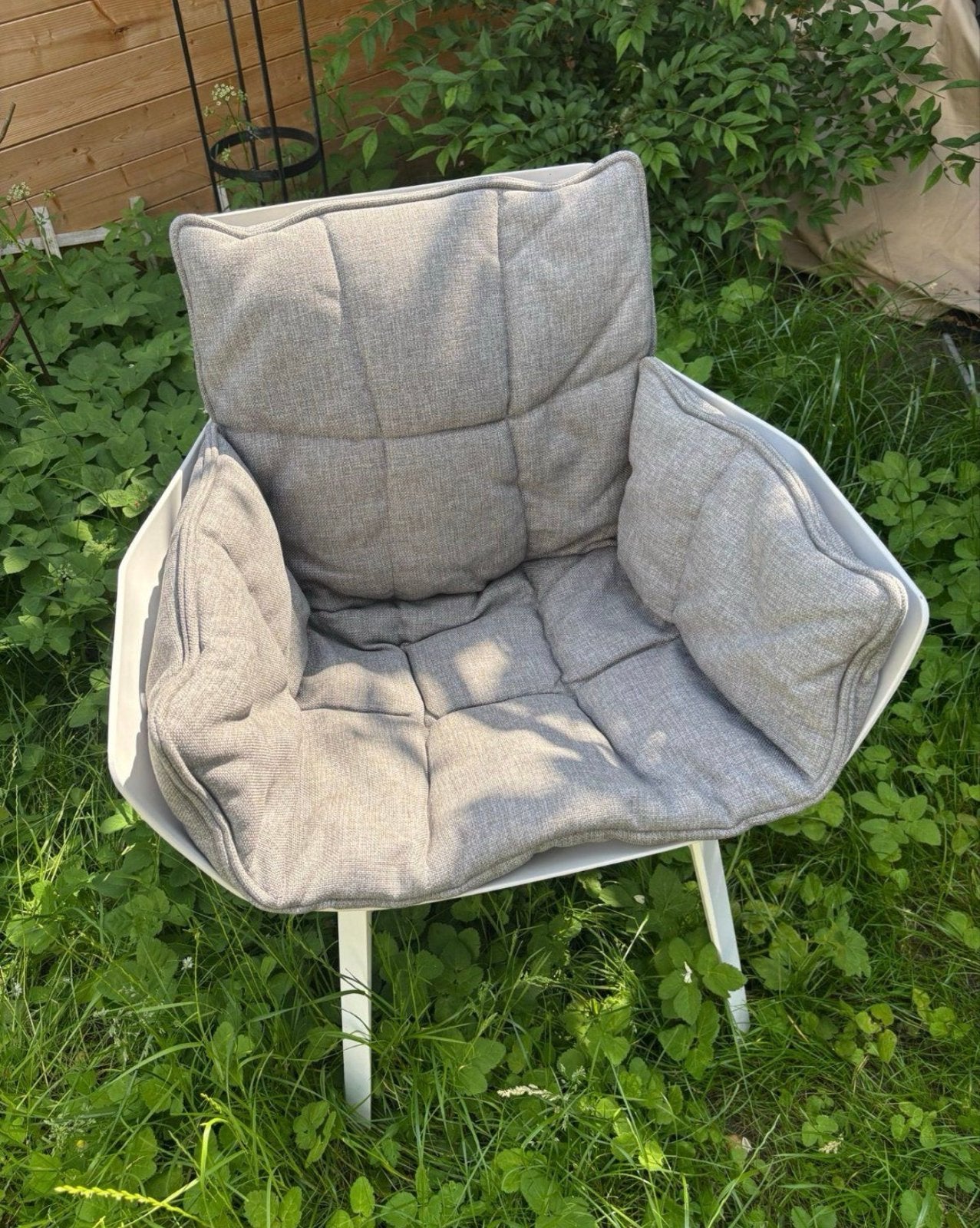 B&b Italia Husk Chair Patricia Urquiola set of 4, Kunststof, Gebruikt, Wit, Ophalen of Verzenden