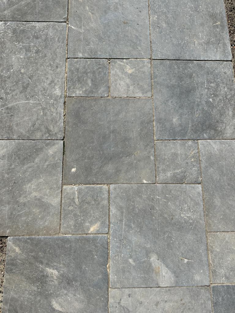 Natuursteen tegels wildverband, Ophalen, Zo goed als nieuw, Beton, Terrastegels