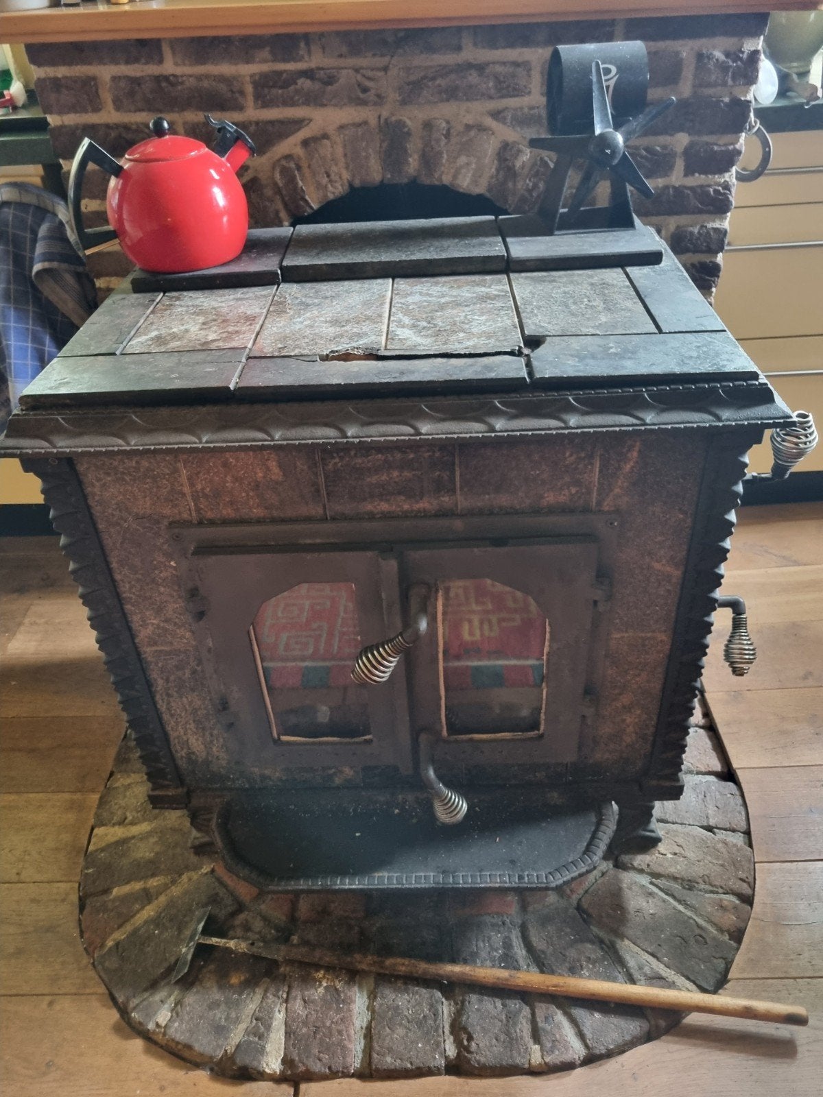 Altech zware  speksteen houtkachel opknapper, Huis en Inrichting, Kachels, Ophalen, Gebruikt, Hout, Houtkachel