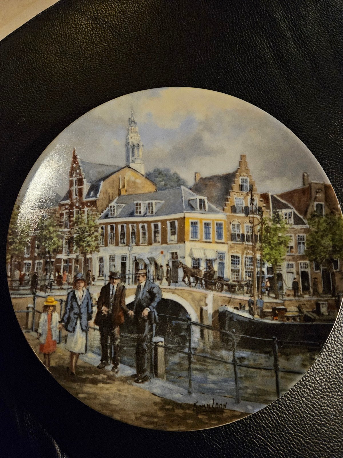 Wandbord "Haarlem, de Stad aan 't Spaarne" - Koos van Loon, Ophalen of Verzenden