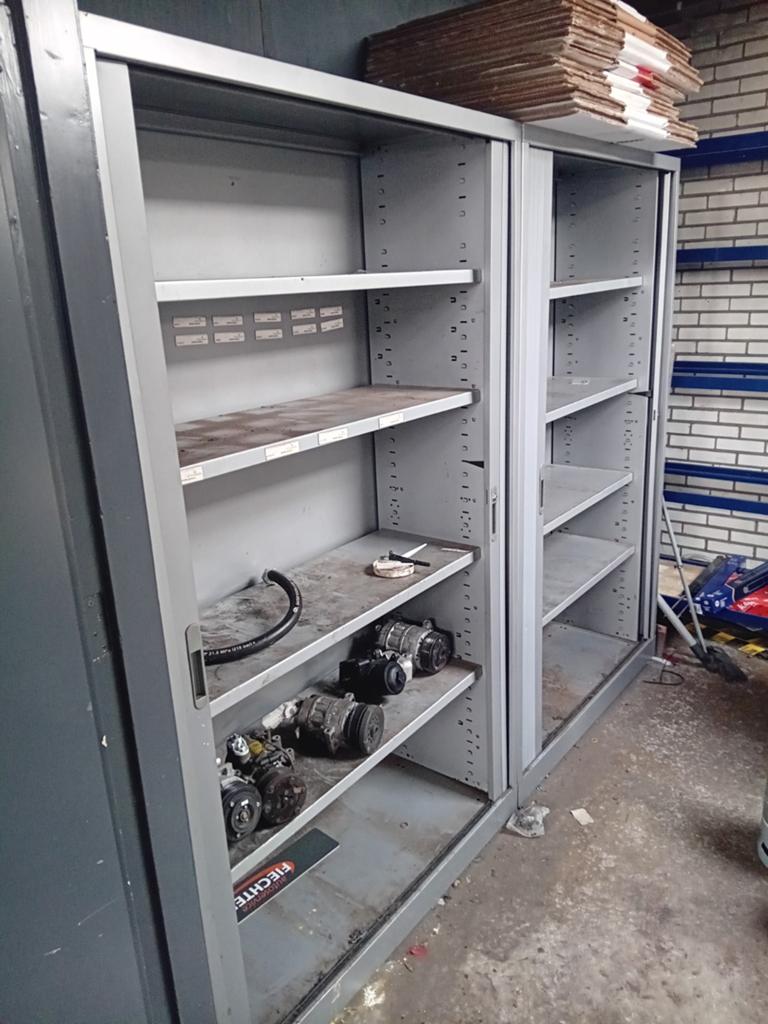 Metalen archiefkast met roldeuren, Ophalen, Gebruikt