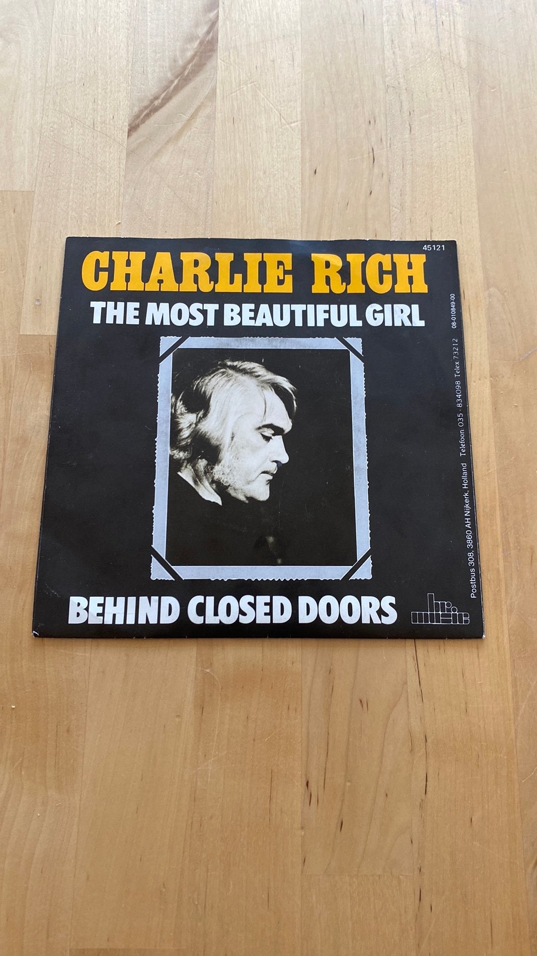 Vinyl single Charlie Rich - The most beautiful girl, Ophalen of Verzenden, Zo goed als nieuw, Pop