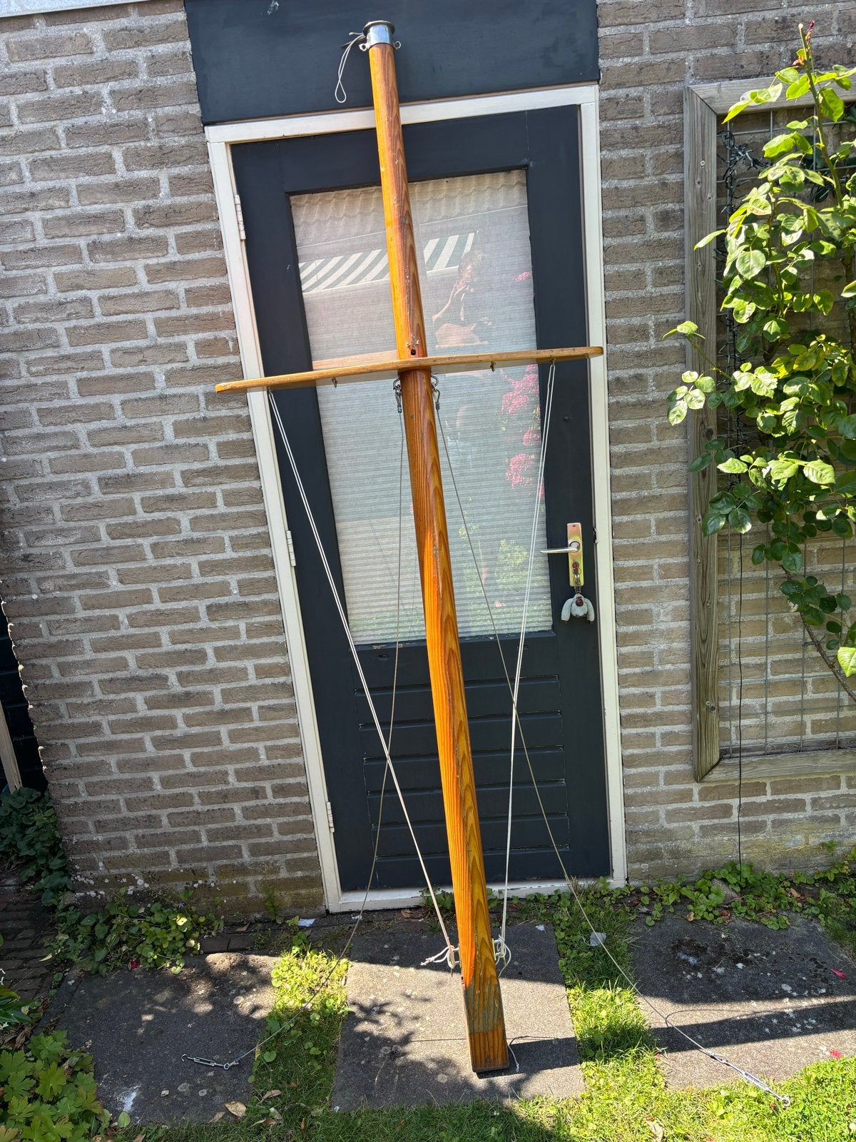 Mooie houten Siermast voor  (iig) Gillissen/Dolman Vlet 9.70, Watersport en Boten, Ophalen, Gebruikt