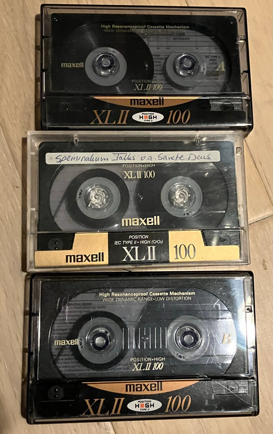 3x Maxell XLII 100 min Type II Cassettebandjes, Gebruikt, 2 t/m 25 bandjes, Overige genres, Ophalen of Verzenden