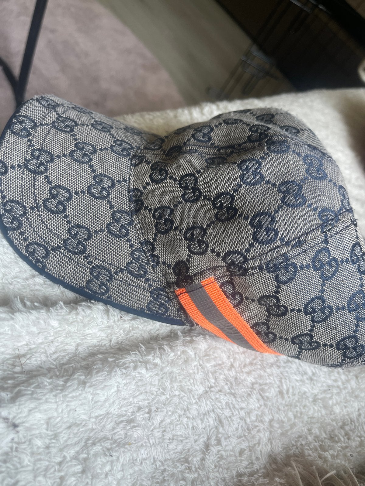 Gucci Pet met GG-patroon en oranje streep, Ophalen, Gedragen, One size fits all, Pet