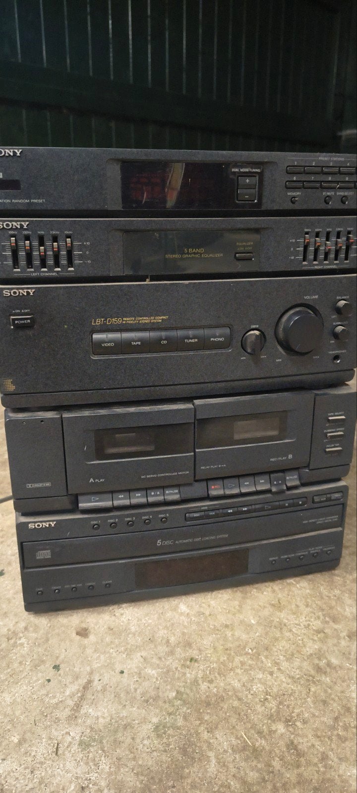 oude Sony stereotoren met 5 cd wisselaar, Ophalen, Gebruikt, Sony