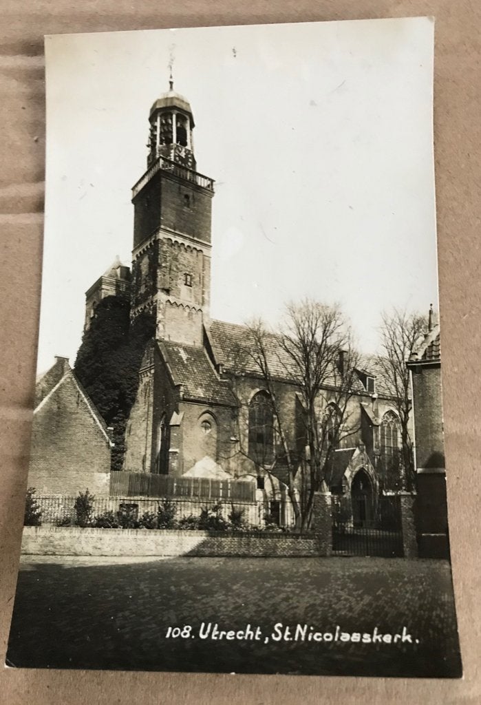 sparo fotokaart van Utrecht ; St. Nicolaaskerk., Verzenden, 1940 tot 1960, Utrecht