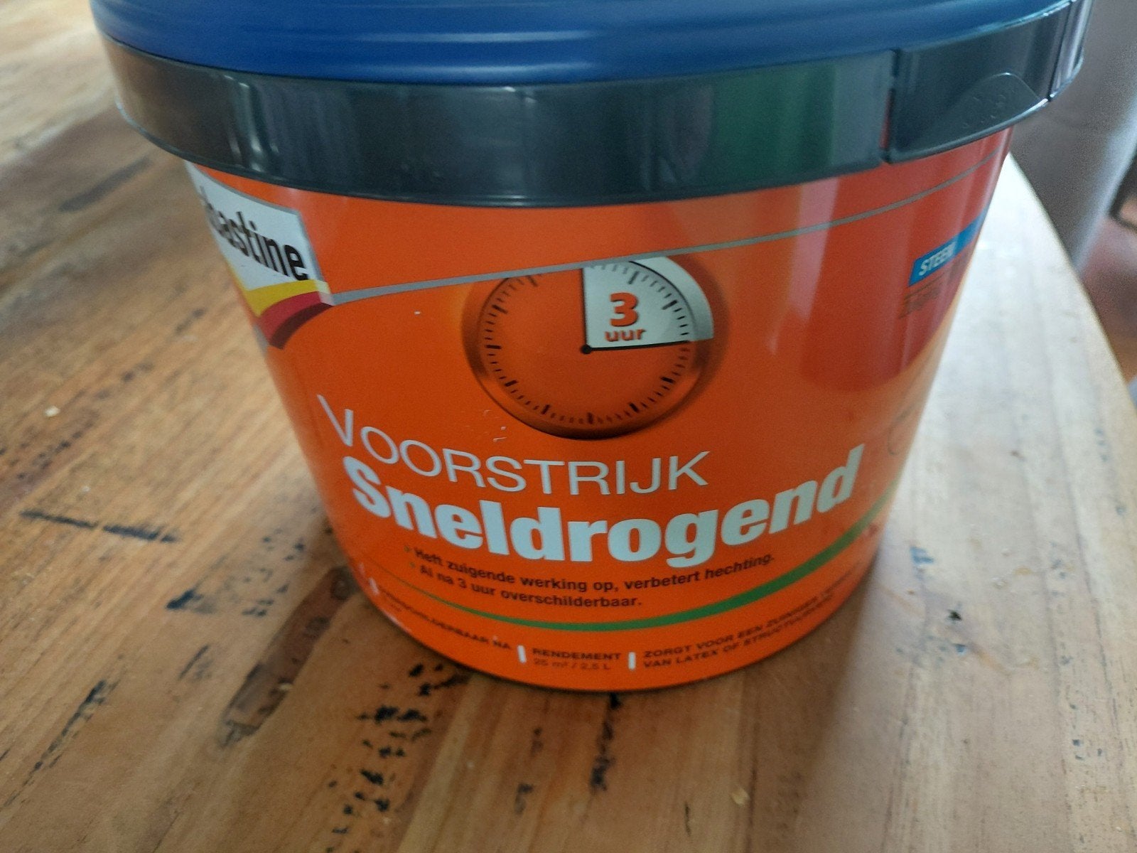 Ongeopende pot Alebastine sneldrogende voorstrijk, Ophalen, Nieuw, Wit