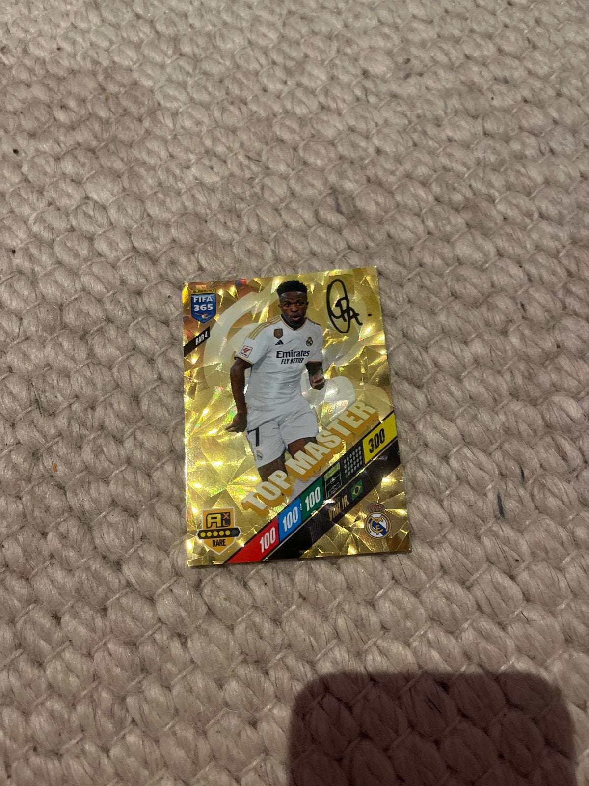 FIFA 365 2024 Adrenalyn XL Top Master Vinicius Jr., Ophalen of Verzenden, Zo goed als nieuw, Buitenlandse clubs, Spelerskaart