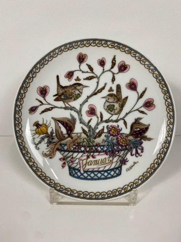 Hutschenreuther – Januar, Gebruikt, Steen/keramiek, Ophalen of Verzenden, Wandbord of Wandpaneel