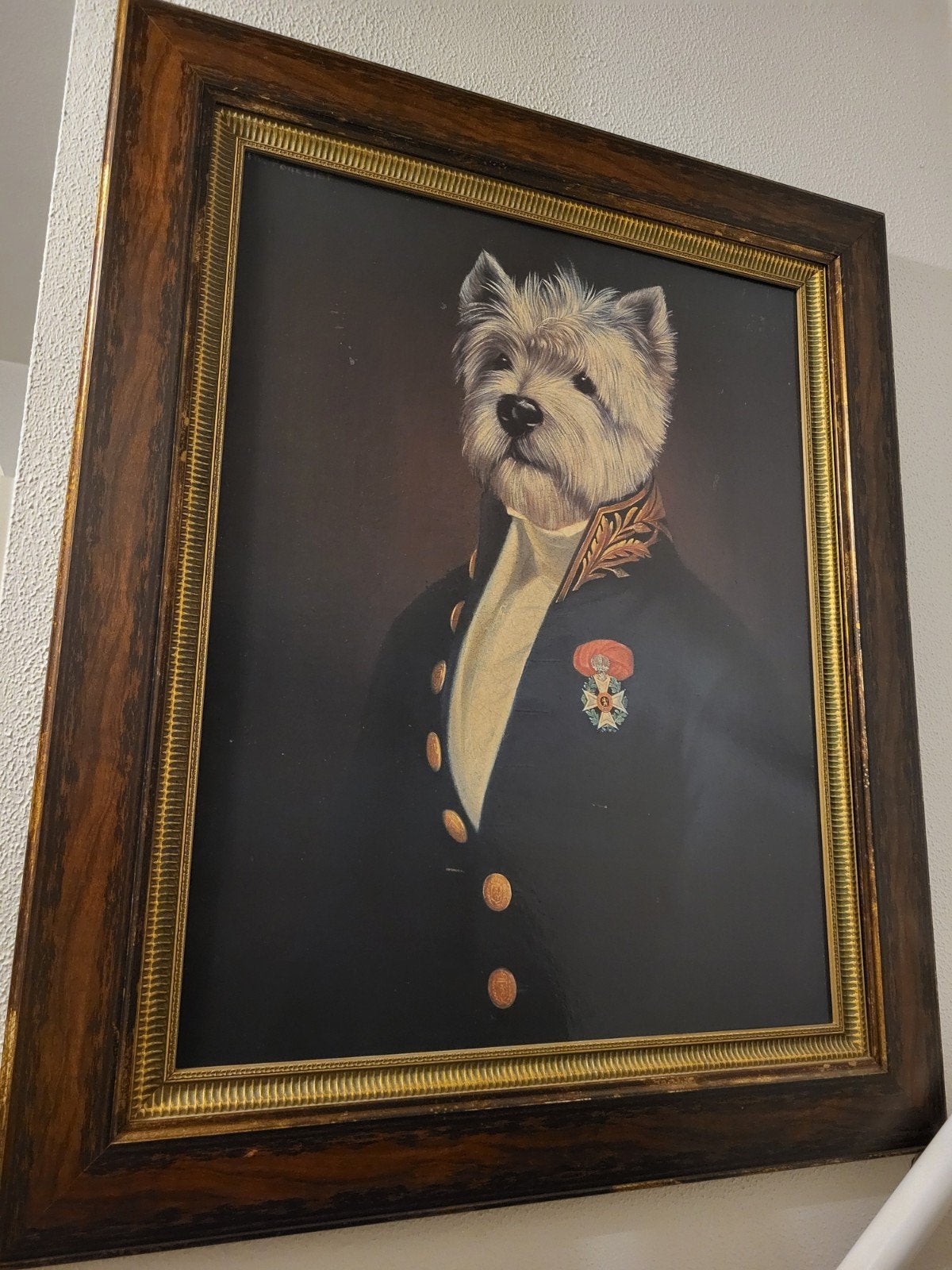Grote oleografie naar Thierry Poncelet Officers Mess, Ophalen