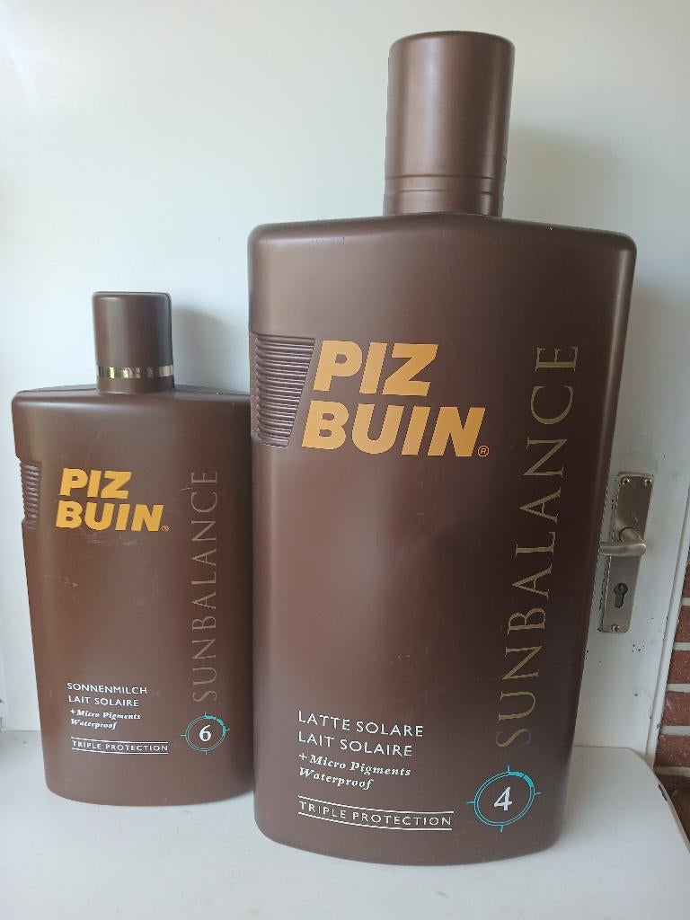 2 giant factice´s Piz Buin resp. 80 en 60 cm hoog, Verzenden, Zo goed als nieuw, Toebehoren