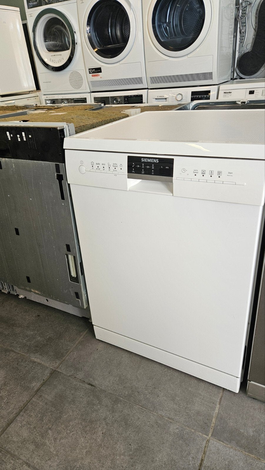Siemens Vrijstaande Vaatwassers met besteklade, Gebruikt, Minder dan 85 cm, 60 cm of meer, Onbekend