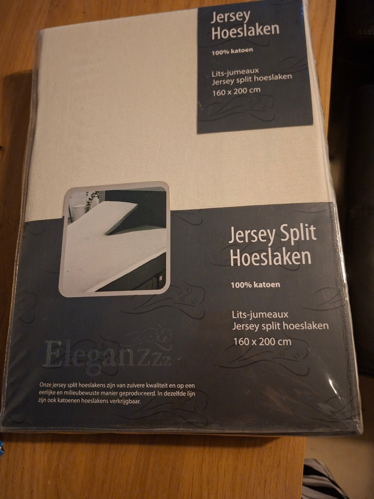 Eleganzzz split hoeslaken, Ophalen, Lits-jumeaux, Nieuw, Wit