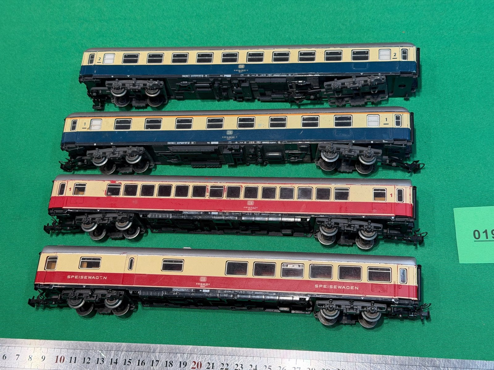 Set van 4 gebruikte marklin wagons knutsel onddfelen, Gebruikt, Gelijkstroom, Wagon, Ophalen of Verzenden