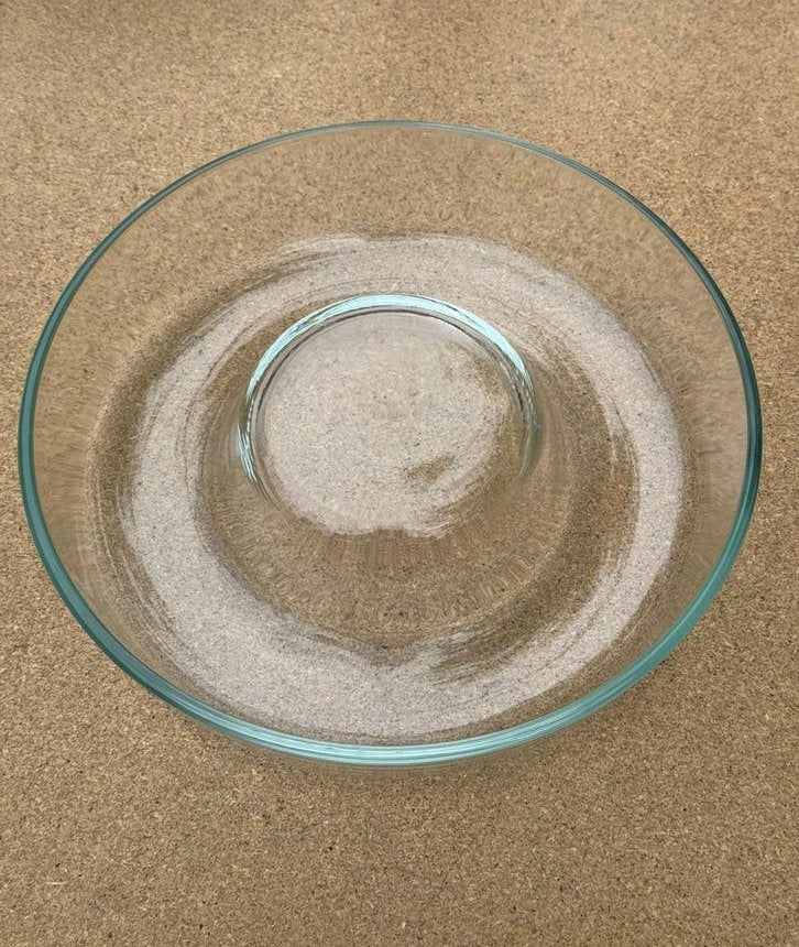 Vintage Pyrex glazen ring- / tulband- / bakvorm - 22 cm, Ophalen of Verzenden, Gebruikt
