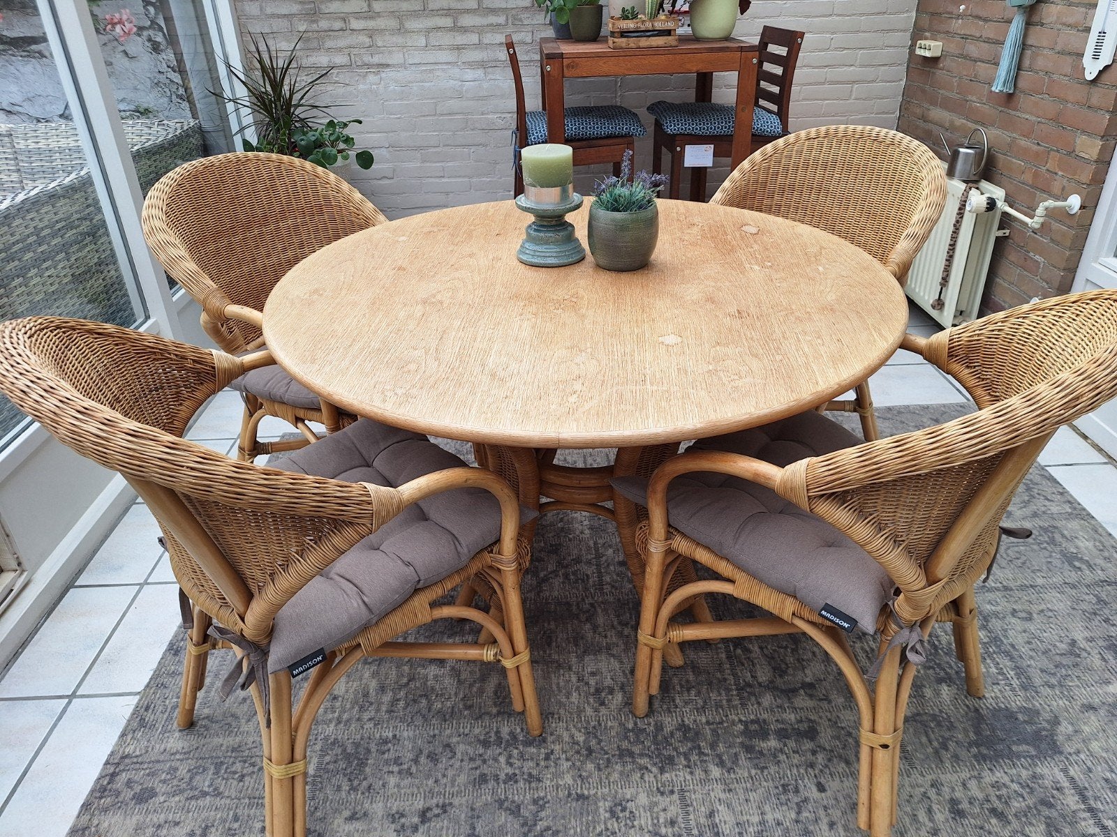 rotan tuinset, Ophalen, Gebruikt, Rotan