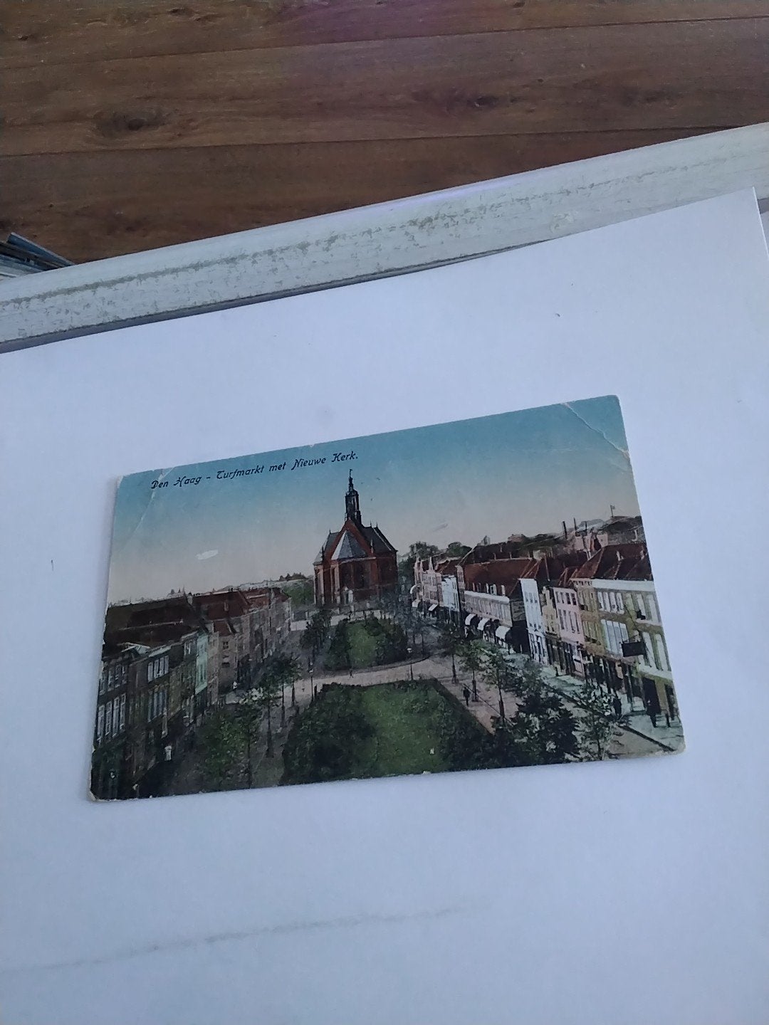 Oude Ansichtkaart Den Haag TurfMarkt Nieuwe Kerk 1917, Ophalen of Verzenden, Voor 1920, Zuid-Holland