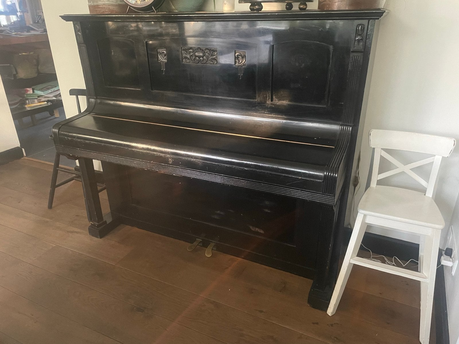 Gratis piano Sierpiano Julius Pfaffe - Opknapper/Decoratie, Ophalen, Gebruikt, Zwart, Piano