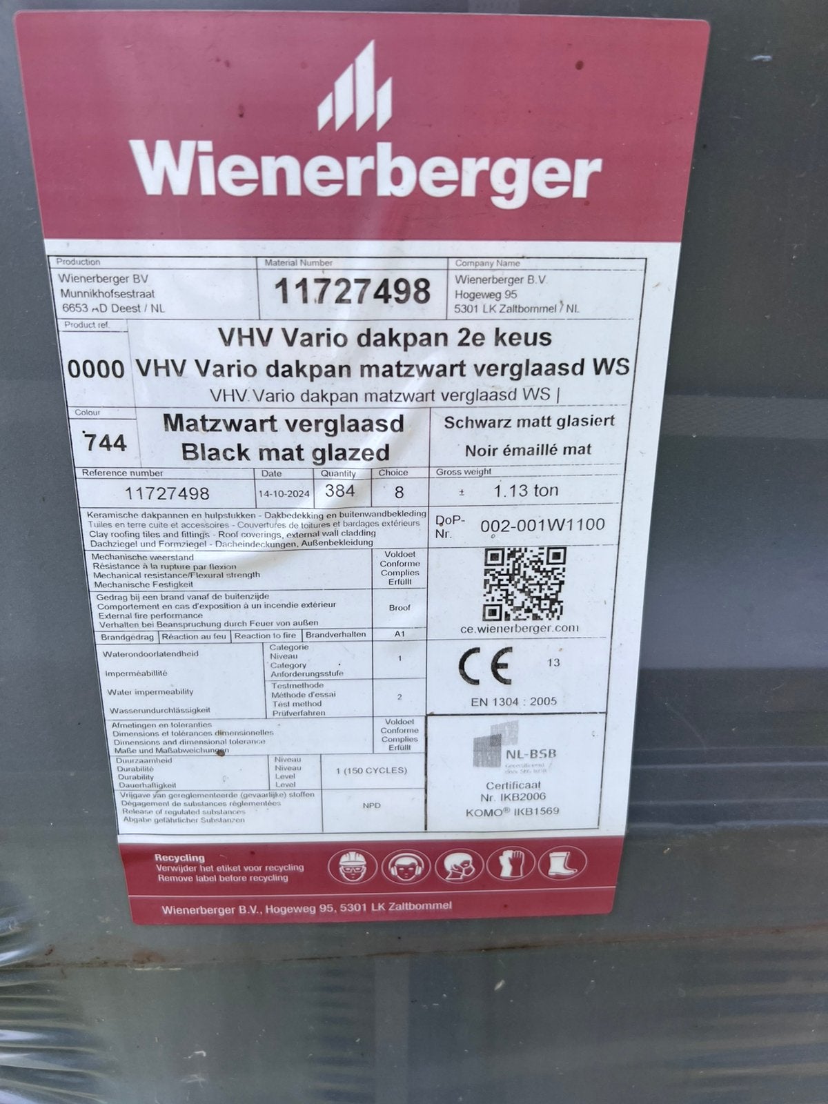 Gezocht vhv wienerberger vario mat zwart, Steen of Klei, Zwart, Ophalen of Verzenden, Zo goed als nieuw
