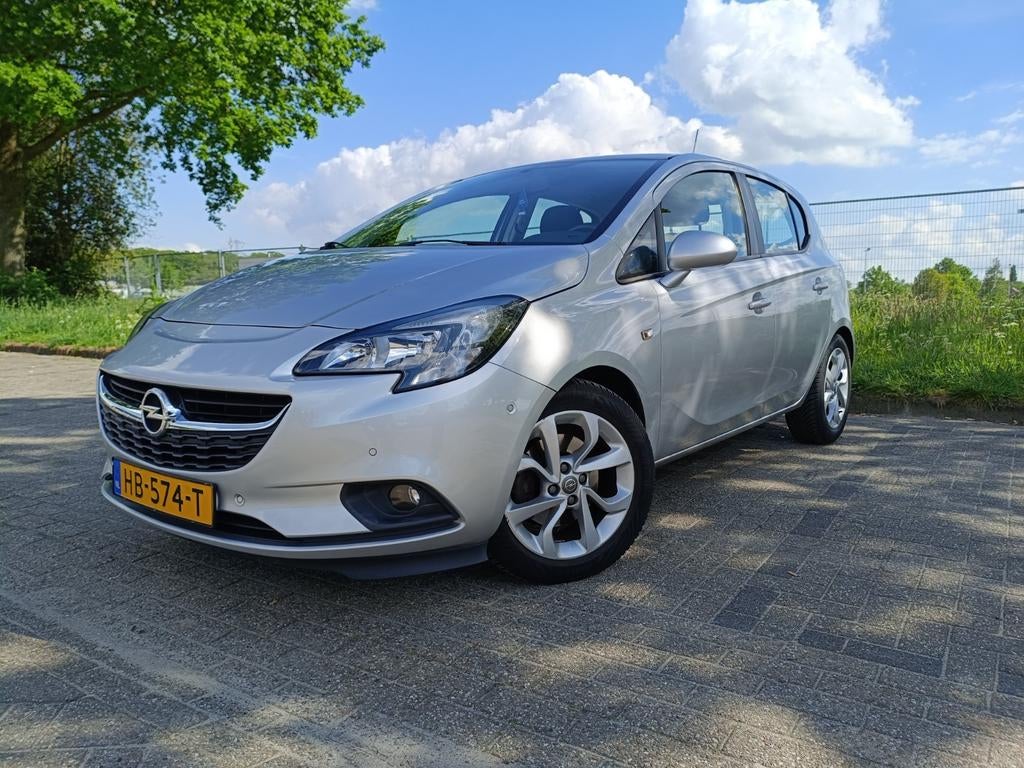 Opel Corsa 1.0T 66KW/90PK 5D 2015 Grijs, Voorwielaandrijving, Stof, Zwart, Origineel Nederlands