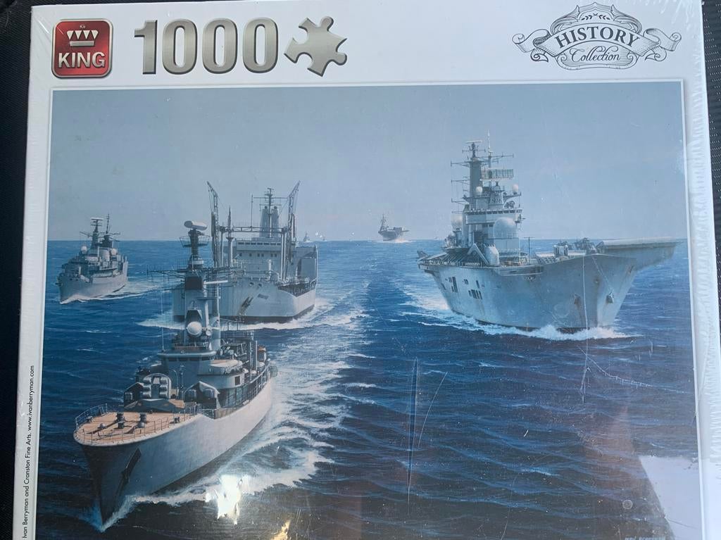 King History Collection 1000 stukjes schepen puzzel, Ophalen of Verzenden, 500 t/m 1500 stukjes, Nieuw
