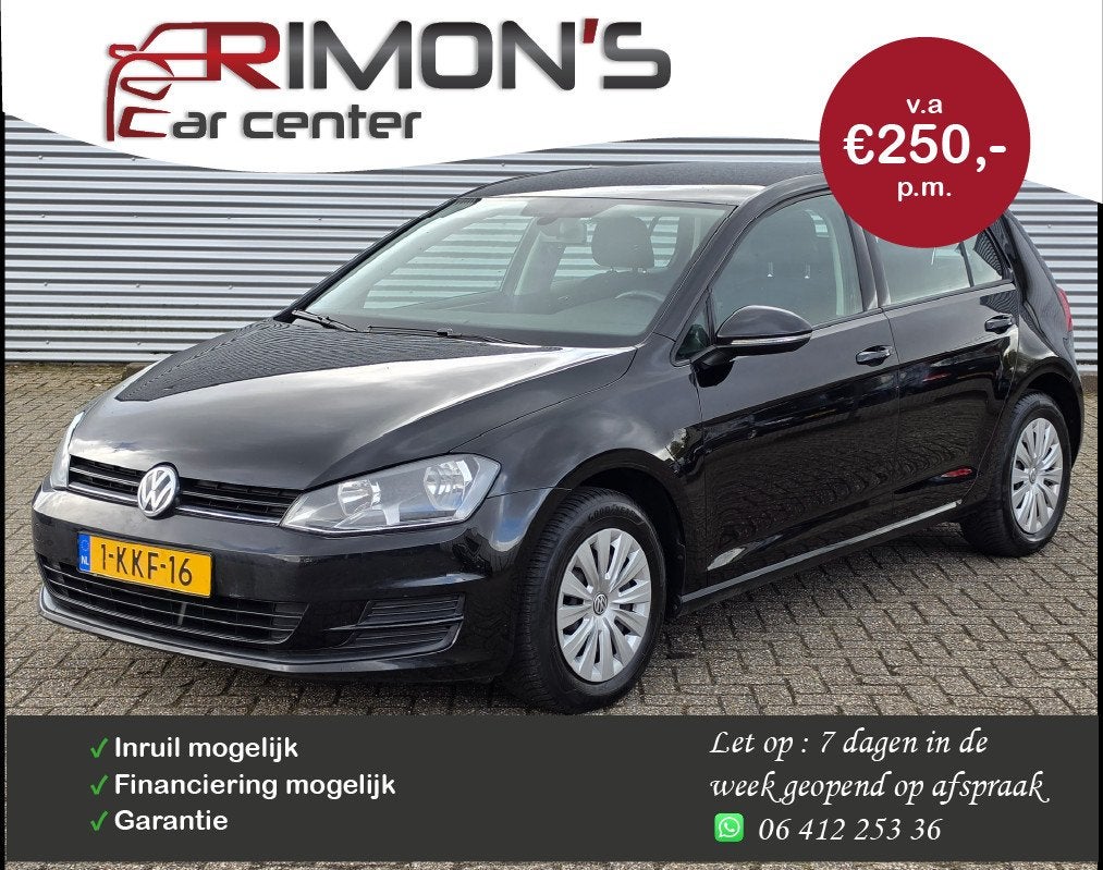 Volkswagen Golf 1.6 TDI Automaat 1Ste Eigenaar Dealer Onderh, Auto's, Volkswagen, Euro 5, Gebruikt, 4 cilinders, Zwart