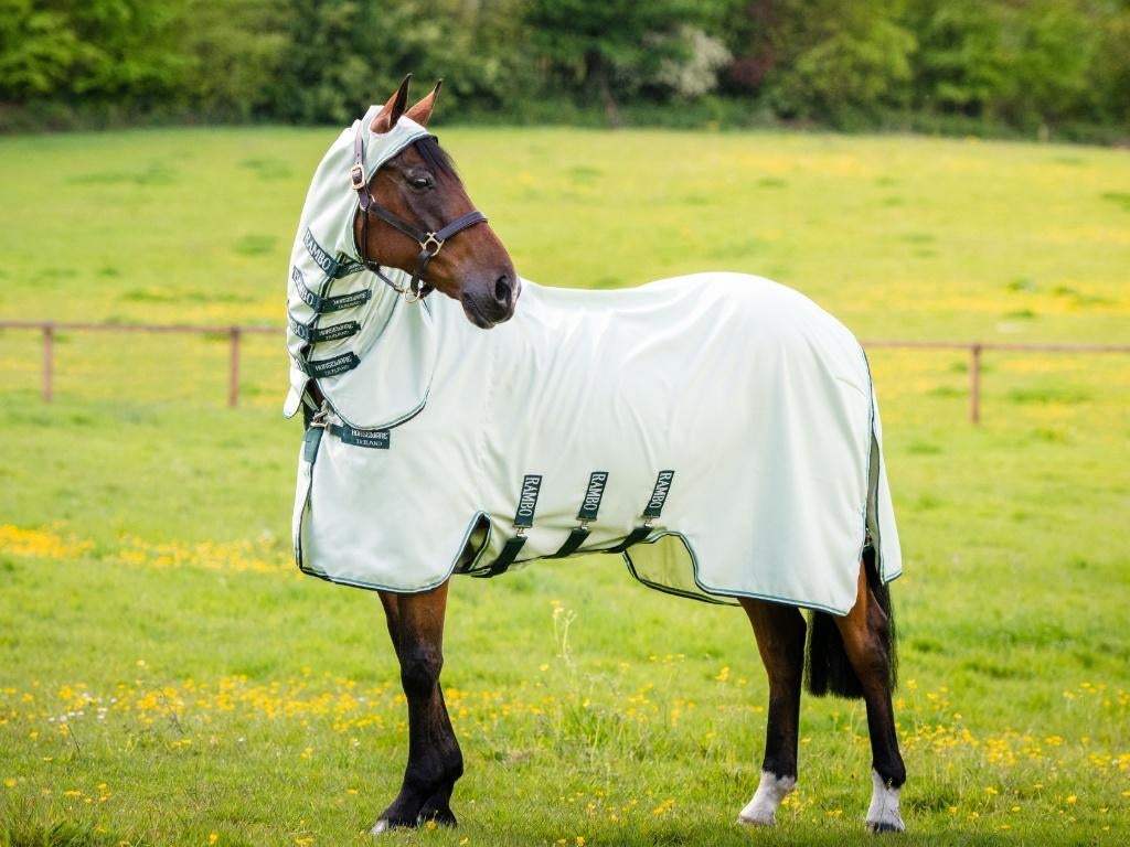 Rambo Hoody Eczeemdeken, Green, maat 198 en 206, Dieren en Toebehoren, Paarden en Pony's | Dekens en Dekjes, V-sluiting, Nieuw