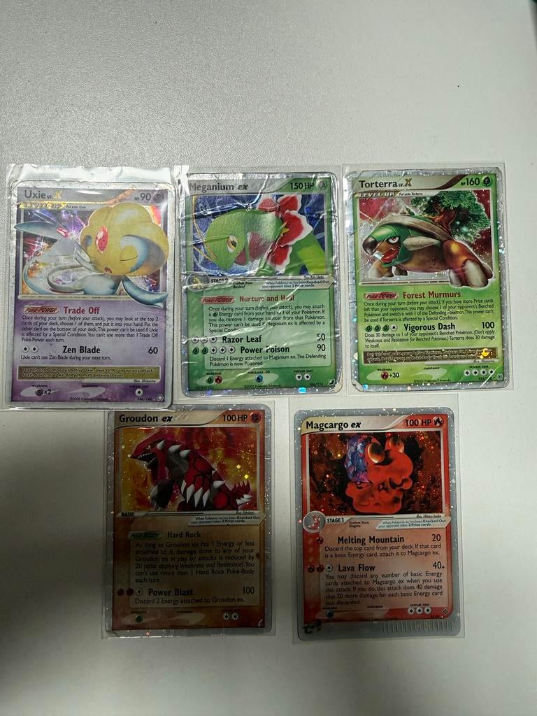 Zeldzame Vintage Pokémon ex en LV.X kaarten - Beschadigd, Ophalen, Gebruikt, Meerdere kaarten