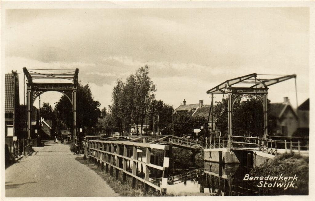 Benedenkerk, Stolwijk. - brug - ongelopen, Verzenden, 1940 tot 1960, Ongelopen, Noord-Brabant