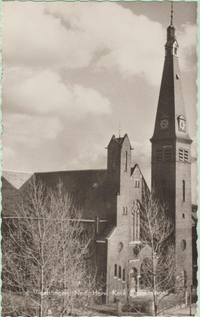 Vlaardingen Binnensingel Ned. Herv. kerk ca. 1960., Ophalen, 1960 tot 1980, Ongelopen, Zuid-Holland