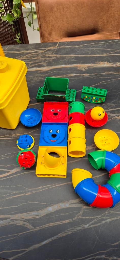 Lego Primo speelgoed met opbergdoos, Ophalen of Verzenden, Gebruikt, Losse stenen, Lego Primo