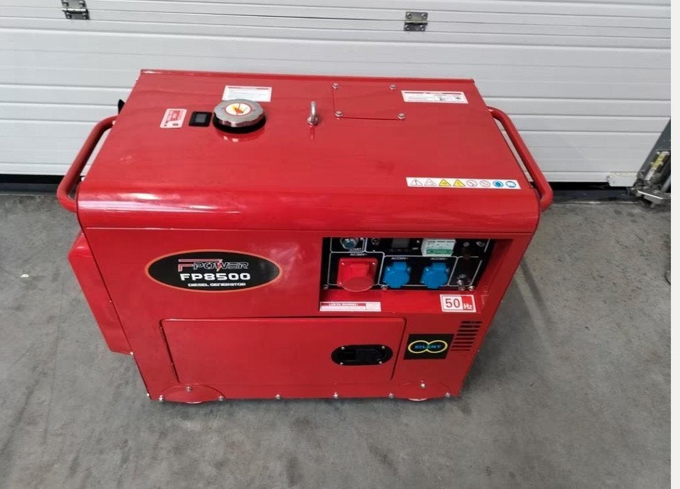 F-power 6.5KW diesel aggregaat 230/380V met sleutel. Nieuw!!, Ophalen, Elektrisch startend, Benzine, Nieuw